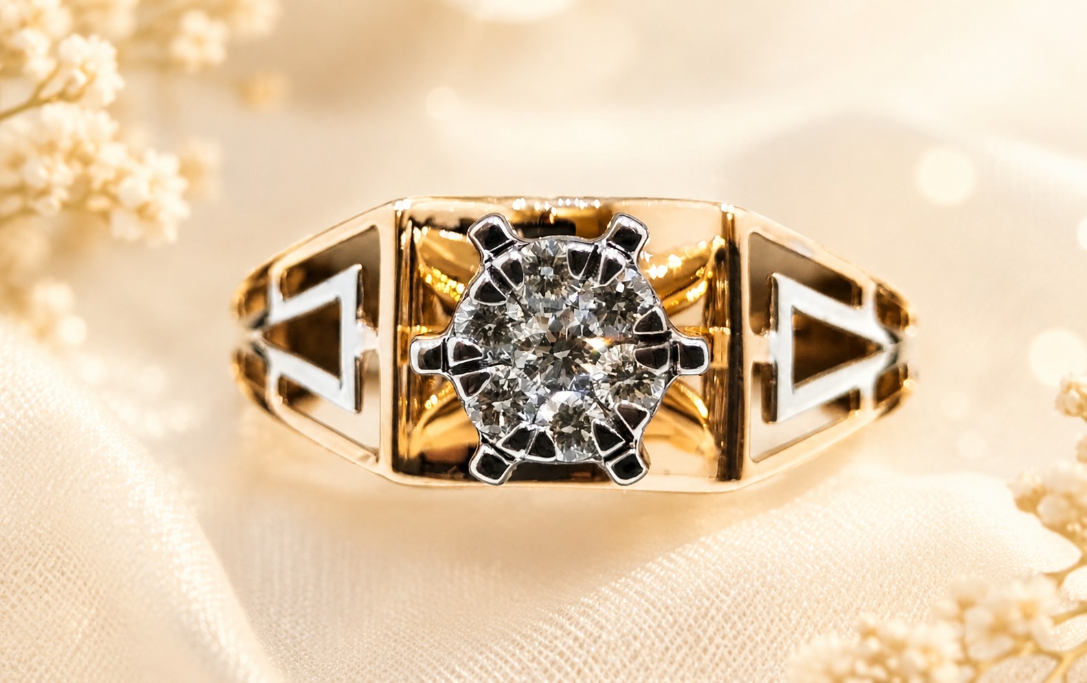 Classic Diamond Gents Ring